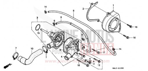 POMPE A EAU CBR600FW de 1998